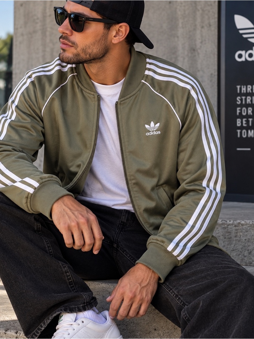 Adidas Originals Adicolor Classics SST Track Jacket Olive Strata Men's Size XL